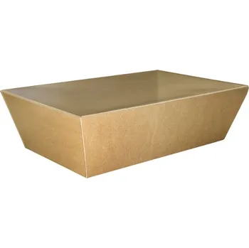 Dárkový potravinový koš Dárkový koš s průhledným víkem 335x195x115, kraft