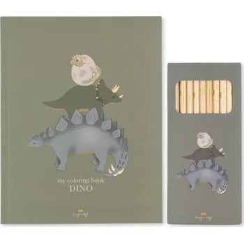 omalovánky Omalovánky s pastelkami "Dino" Konges Sløjd