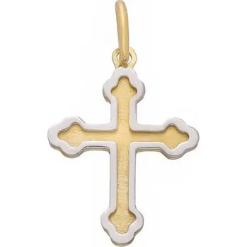 Přívěsek Zlaton Přívěsek z kombinovaného zlata kříž 2.6cm 0.9g 001090803236
