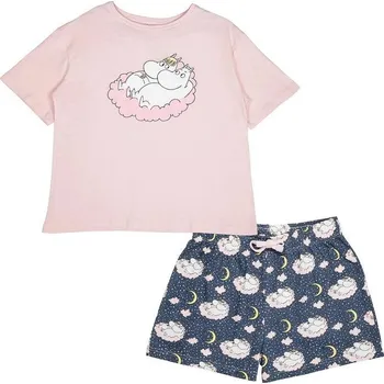 Dámské pyžamo Dámské pyžamo krátké Moomin Rest pink blue, Martinex Finsko S