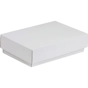Dárková krabička Dárková krabička s víkem 200x125x50/40 mm, bílá