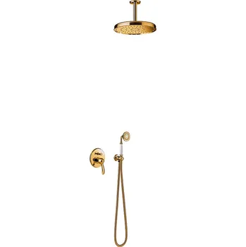 Sprchový set Tres Monoclasic sprchová sada pod omítku s dešťovou sprchou zlatá 242.180.04.OR