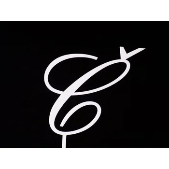 Jedlá dekorace na dort Písmeno na dort - Č - bílé