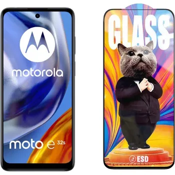 3D Ochranné tvrzené sklo na Motorola Moto E32s - Mr. Cat ESD