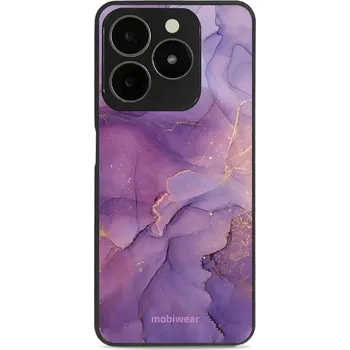 Pouzdro na mobilní telefon Lesklý kryt Mobiwear Glossy - Realme C63 - G050G - Fialový mramor (Prémiové lesklé pouzdro, obal, kryt Mobiwear Glossy na mobil Realme C63 - G050G - Fialový mramor, materiál Plast + TPU silikon - krytí po všech stranách, neošoupatelný potisk, tenké)