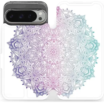 Pouzdro na mobilní telefon Flipové pouzdro Mobiwear - Google Pixel 9 Pro XL - M008S Mandala (Knížkové flip pouzdro, obal, kryt na mobil Google Pixel 9 Pro XL - M008S Mandala, materiál Umělá kůže + TPU - ochrana 360°, stojánek, silikonová vanička, magnetické zavírání)