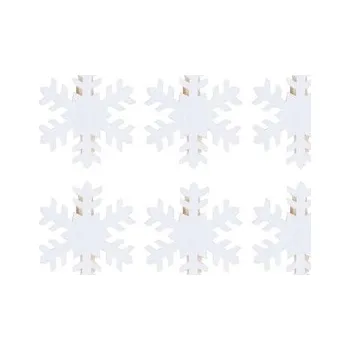 Vločky z filcu na kolíčku 5 cm, 6 ks