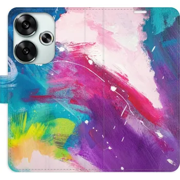 Pouzdro na mobilní telefon Flip pouzdro iSaprio - Xiaomi Poco F6 - Abstract Paint 05 - kapsičky na karty (Knížkový flip kryt, obal, pouzdro iSaprio na mobil Xiaomi Poco F6 - Abstract Paint 05 - 360° ochrana telefonu, přihrádka na karty a hotovost, funkce stojánku, pevná TPU vanička
