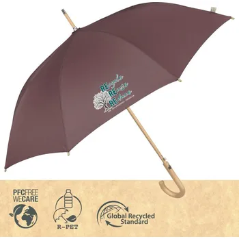 Deštník PERLETTI GREEN Dámský automatický deštník / cihlová červená, 19109