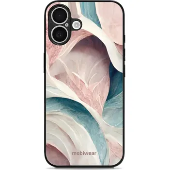 Pouzdro na mobilní telefon Lesklý kryt Mobiwear Glossy - Apple iPhone 16 Plus - G026G - Růžový a zelenkavý mramor (Prémiové lesklé pouzdro, obal, kryt Mobiwear Glossy na mobil Apple iPhone 16 Plus - G026G - Růžový a zelenkavý mramor, materiál Plast + TPU silikon - krytí po všech)