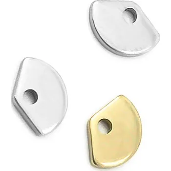 Materiál na výrobu šperku Závěsné přívěsky ve tvaru mušle 5,5x7,5mm - 1Ks+B - Nerez SL / 1Ks