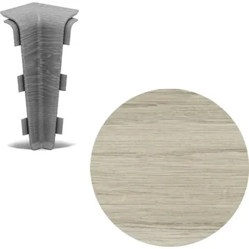 AP28/1 vnitřní růžek k soklové liště SG75, PVC dub Dakota, 1 ks