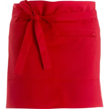 Kuchyňská zástěra Bargear Středně dlouhá gastro zástěra z bavlněného kepru Barva: červená, Velikost: 69 x 38 cm K513
