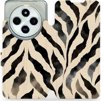 Pouzdro na mobilní telefon Flipové pouzdro Mobiwear - Xiaomi Redmi 14C / Poco C75 - VA53S Zebří (Knížkové flip pouzdro, obal, kryt na mobil Xiaomi Redmi 14C / Poco C75 - VA53S Zebří, materiál Umělá kůže + TPU - ochrana 360°, stojánek, silikonová vanička, magnetické zavírání)