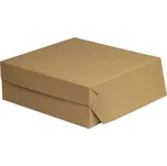 Cukrářská krabice 280x280x100 mm, hnědá - kraft, 50 ks
