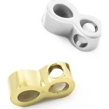 Materiál na výrobu šperku Malý Leštěný přívěsek nekonečno 8mm - 1Ks - Nerez RL