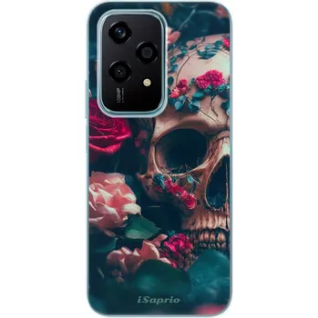 Pouzdro na mobilní telefon Silikonové pouzdro iSaprio - Honor 200 Lite - Skull in Roses (Odolný silikonový kryt, obal, pouzdro iSaprio - Honor 200 Lite - Skull in Roses - skvělá ochrana a pružnost, stylový UV potisk, lehkost, tiskne se v České republice)