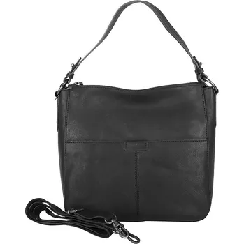 Kabelka Značková kožená černá kabelka na rameno i crossbody Gianni Conti 408