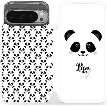 Pouzdro na mobilní telefon Flipové pouzdro Mobiwear - Google Pixel 9 Pro XL - M030P Panda Amálka (Knížkové flip pouzdro, obal, kryt na mobil Google Pixel 9 Pro XL - M030P Panda Amálka, materiál Umělá kůže + TPU - ochrana 360°, stojánek, silikonová vanička, magnetické zavírání)