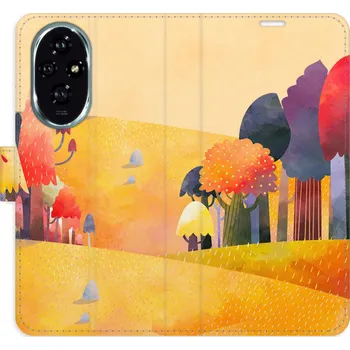 Pouzdro na mobilní telefon Flip pouzdro iSaprio - Honor 200 - Autumn Forest - kapsičky na karty (Knížkový flip kryt, obal, pouzdro iSaprio na mobil Honor 200 - Autumn Forest - 360° ochrana telefonu, přihrádka na karty a hotovost, funkce stojánku, pevná TPU vanička, spolehlivé)