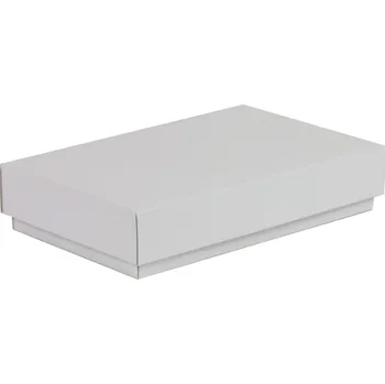 Dárková krabička Dárková krabička s víkem 250x150x50/40 mm, bílá