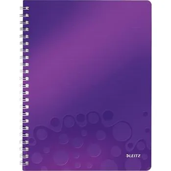 LEITZ Blok WOW A4, PP, linka, purpurová