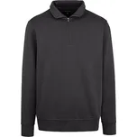 HRM Měkká prémiová unisex mikina s krátkým zipem Barva: šedá tmavá, Velikost: 5XL HRM904