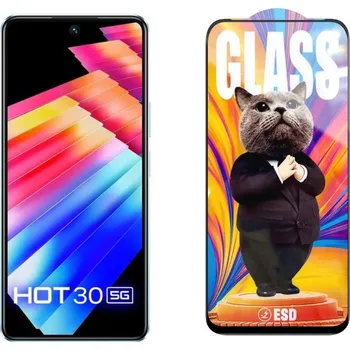 3D Ochranné tvrzené sklo na Infinix HOT 30 5G - Mr. Cat ESD