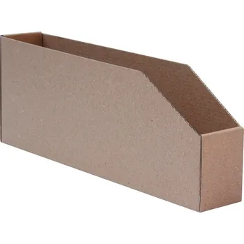 Regálový zásobník 146x400x130mm na CD, hnědý kartonový