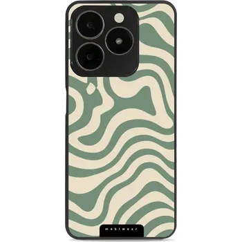 Lesklý kryt Mobiwear Glossy - Realme C61 - GA57G Zelené a béžové zkrouceniny (Prémiové lesklé pouzdro, obal, kryt Mobiwear Glossy na mobil Realme C61 - GA57G Zelené a béžové zkrouceniny, materiál Plast + TPU silikon - krytí po všech stranách, neošoupateln