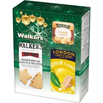 London Fruit Dárková sada Citrón a zázvor čaj - sušenky - džem Walkers