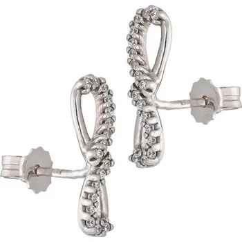 Náušnice Zlaton Náušnice bílé zlato s kamenem pecky 1.75g 001143005136