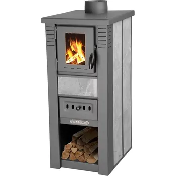 Krbová kamna STREND PRO Krbová kamna Pro Lava Ceramic, 6,5 kW, 120 mm, šedá