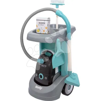 Dětská kuchyňka Úklidový vozík Rowenta Cleaning Trolley Smoby s elektronickým vysavačem a 3 doplňky