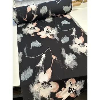 Šatovka rozmazané květy na černé (E) (Šatovka)