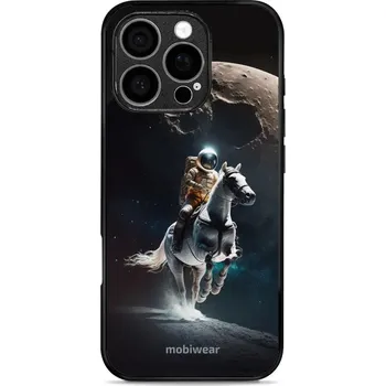 Pouzdro na mobilní telefon Lesklý kryt Mobiwear Glossy - Apple iPhone 16 Pro - G004G Astronaut na koni (Prémiové lesklé pouzdro, obal, kryt Mobiwear Glossy na mobil Apple iPhone 16 Pro - G004G Astronaut na koni, materiál Plast + TPU silikon - krytí po všech stranách, neošoupatelný)