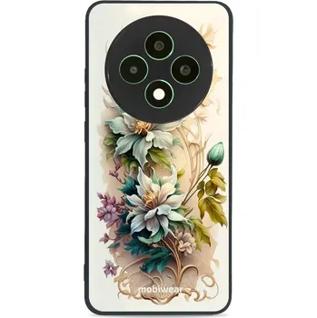 Pouzdro na mobilní telefon Lesklý kryt Mobiwear Glossy - Oppo Reno12 FS 5G - G014G Krémové květy (Prémiové lesklé pouzdro, obal, kryt Mobiwear Glossy na mobil Oppo Reno12 FS 5G - G014G Krémové květy, materiál Plast + TPU silikon - krytí po všech stranách, neošoupatelný potisk, tenk