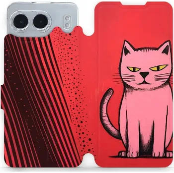 Pouzdro na mobilní telefon Flipové pouzdro Mobiwear - OnePlus Nord 4 5G - VP54S Kocourek (Knížkové flip pouzdro, obal, kryt na mobil OnePlus Nord 4 5G - VP54S Kocourek, materiál Umělá kůže + TPU - ochrana 360°, stojánek, silikonová vanička, magnetické zavírání)