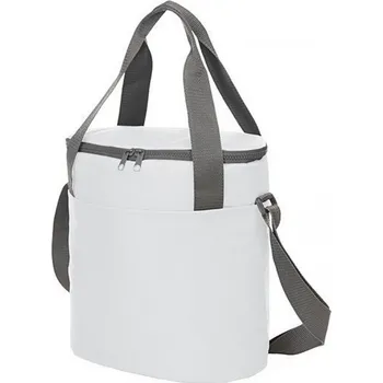 Piknikový koš Halfar Chladící taška s nastavitelným ramenním popruhem a dvoucestným zipem Barva: Bílá, Velikost: 30 x 31 x 15 cm HF9797