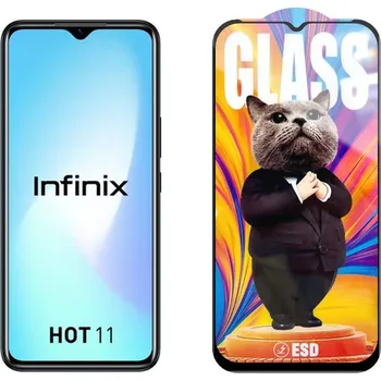 3D Ochranné tvrzené sklo na Infinix HOT 11 G37/X689F - Mr. Cat ESD