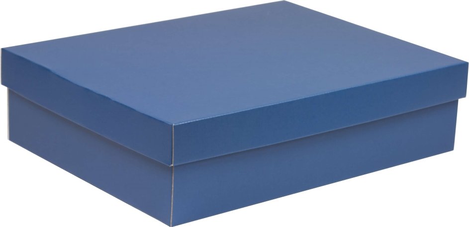 Dárková krabice s víkem 400x300x100/40 mm, modrá