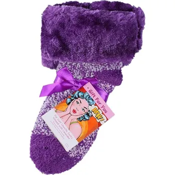 Dámské ponožky Plyšové ponožky s levandulovým aroma Fialová