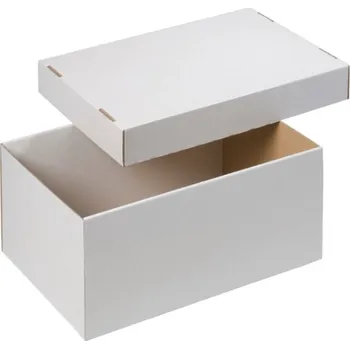 Archivační box Úložná krabice dno+víko 300x215x150 mm, BÍLÁ