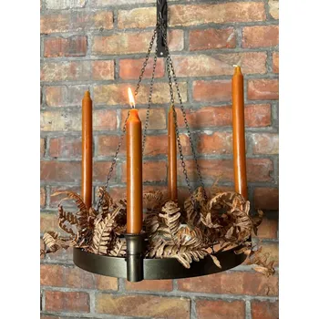 Obraz Kovový závěsný adventní svícen 33x5cm Vánoční