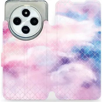 Pouzdro na mobilní telefon Flipové pouzdro Mobiwear - Xiaomi Redmi 14C / Poco C75 - MR02S Vodovkové obrazce (Knížkové flip pouzdro, obal, kryt na mobil Xiaomi Redmi 14C / Poco C75 - MR02S Vodovkové obrazce, materiál Umělá kůže + TPU - ochrana 360°, stojánek, silikonová vanička,)