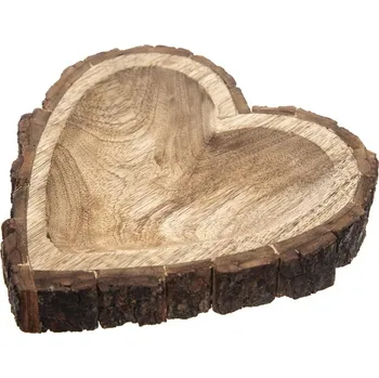 Tác mango/kůra srdce 22x22x3 cm