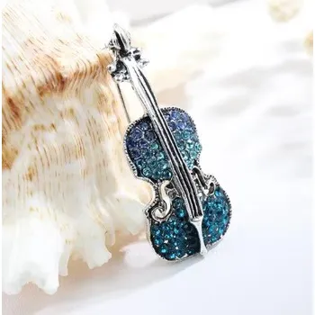 Brož - modré housle