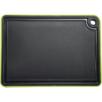 Kuchyňské náčiní TOMGAST | krájecí deska, barva černá-limetka, rozměr 27x19x0,9 cm (Deska na krájení potravin, barva černá-limetka, rozměr 27x19x0,9cm)