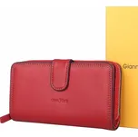 Velká dvouoddílová kožená peněženka Gianni Conti no. 388 červená