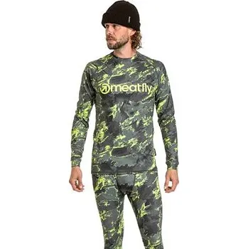 Set pánského termoprádla Meatfly pánské termo tričko Avery Lime Mossy | Zelená | Velikost XXL
